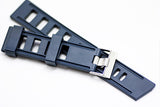 20mm Vanilla Scented Natural Rubber Strap - Blue - OBRIS MORGAN TIMEPIECES