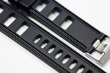 20mm Vanilla Scented Natural Rubber Strap - Black - OBRIS MORGAN TIMEPIECES