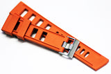 20mm Vanilla Scented Natural Rubber Strap - Orange - OBRIS MORGAN TIMEPIECES