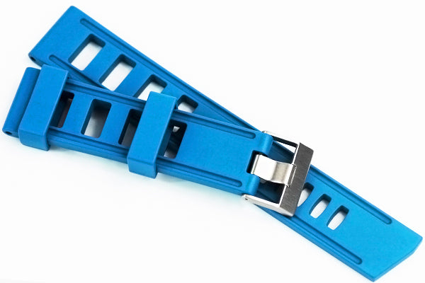 22mm Vanilla Scented Natural Rubber Strap - SkyBlue - OBRIS MORGAN TIMEPIECES