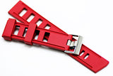 22mm Vanilla Scented Natural Rubber Strap - Red - OBRIS MORGAN TIMEPIECES