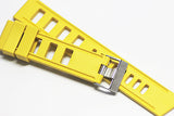 20mm Vanilla Scented Natural Rubber Strap - Lemon Yellow - OBRIS MORGAN TIMEPIECES